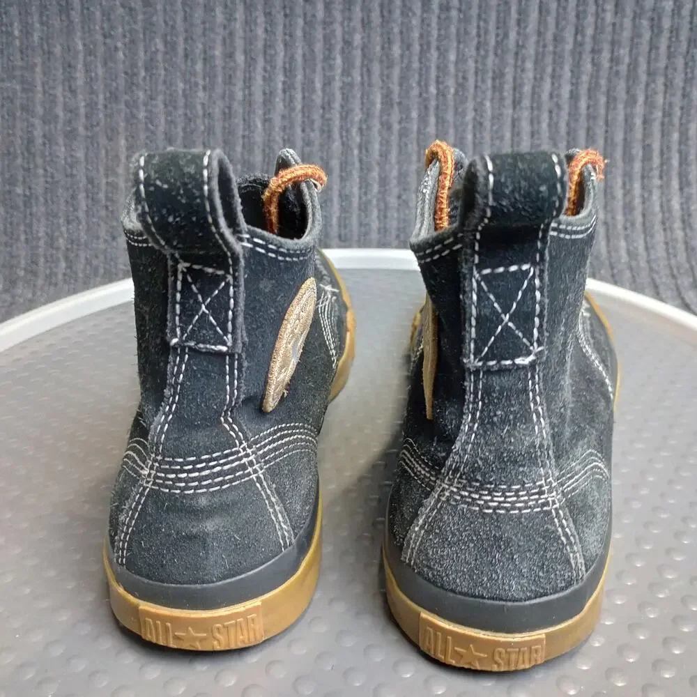 Converse All Star Chuck Taylor Classic Unisex Leather Boots Black - Picture 4 of 7